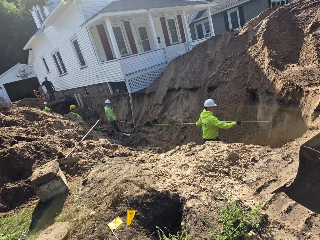 Working on the Sewer line