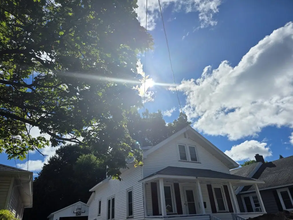 House looking towards the sky