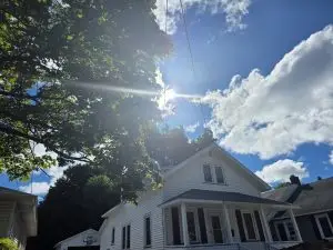 House looking towards the sky